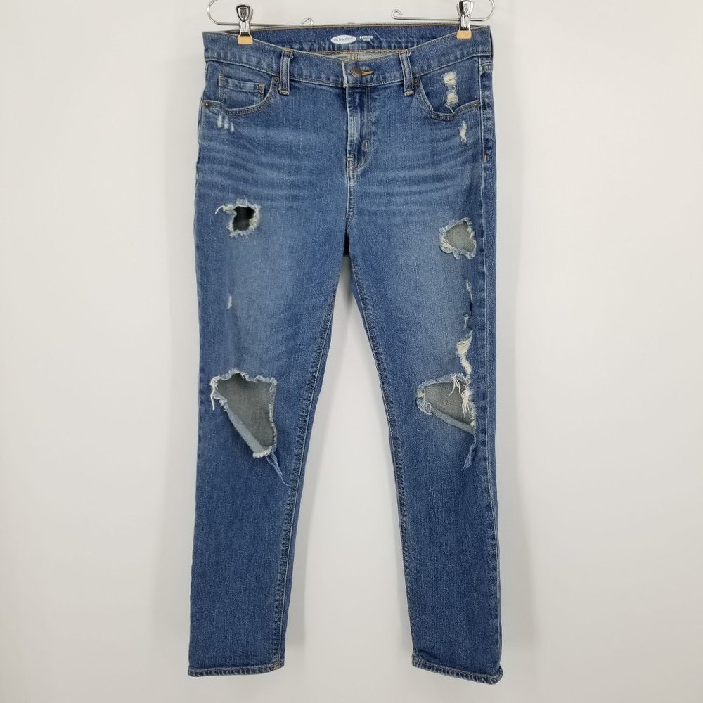 Old Navy Boyfriend Destroyed Sailor Women's Denim Jeans‎ Size 6